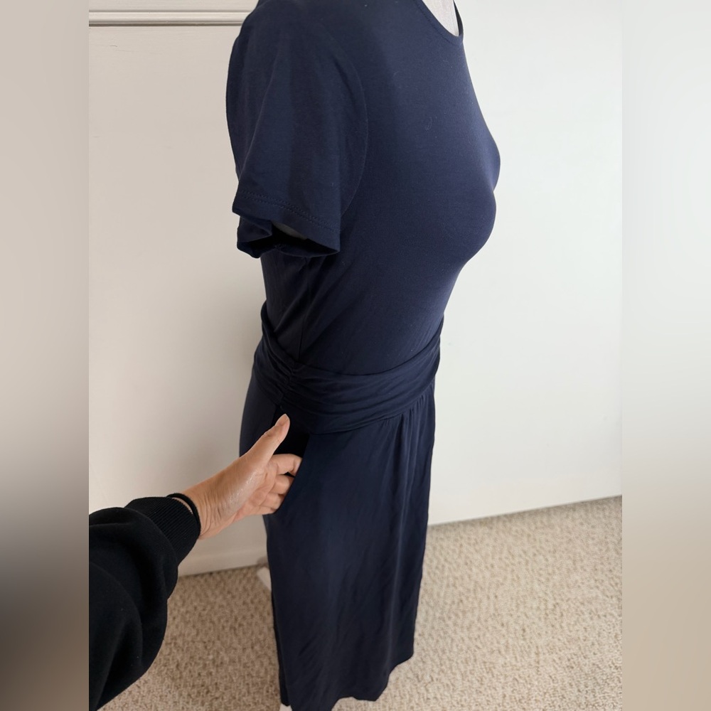 Boden Amelie Jersey Navy Midi Dress size 6L - Picture 6 of 9